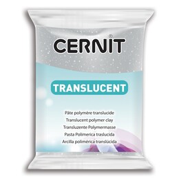 Cernit Translucent (Transparan) Polimer Kil 080 Glitter Silver - 1