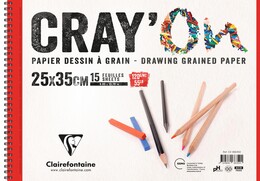 Clairefontaine Cray'On Resim ve Eskiz Çizim Defteri 120 gr. 25x35 cm. 15 yp. - 1