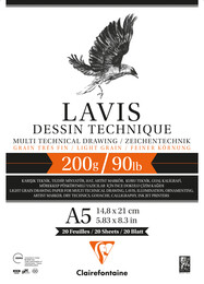 Clairefontaine Lavis Multi Teknik Eskiz Çizim Defteri 200 gr. A5 20 yp. - 1