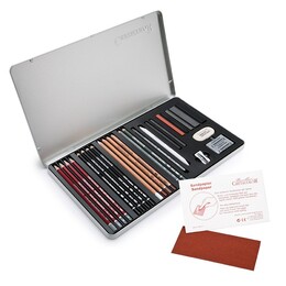 Cretacolor Teacher's Choice Advanced Drawing Set Karakalem Eskiz Çizim Seti Metal Kutu 27 Parça - 3