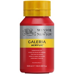 Winsor & Newton Galeria Akrilik Boya 500 ml. 095 Cadmium Red Hue - 1