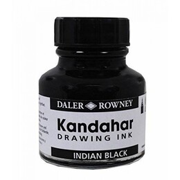 Daler Rowney Kandahar Ink Çini Mürekkebi 28 ml. Siyah - 1