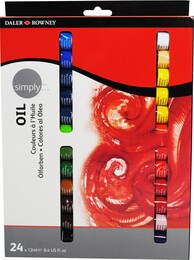 Daler Rowney Simply Oil Set 24 Renk x 12 ml. Yağlı Boya Seti - 1