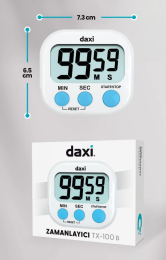 Daxi Dijital Zamanlayıcı Geri Sayım Özellikli Alarmlı Kronometre BEYAZ - 4