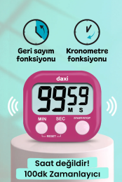 Daxi Dijital Zamanlayıcı Geri Sayım Özellikli Alarmlı Kronometre FUŞYA - 4