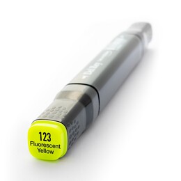 Del Rey Çift Uçlu Çizim Marker Kalemi 123 Fluorescent Yellow - 1