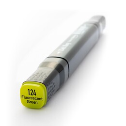 Del Rey Çift Uçlu Çizim Marker Kalemi 124 Fluorescent Green - 1