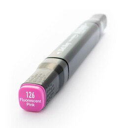 Del Rey Çift Uçlu Çizim Marker Kalemi 126 Fluorescent Pink - 1