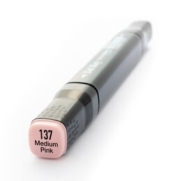 Del Rey Çift Uçlu Çizim Marker Kalemi 137 Medium Pink - 1