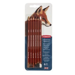 Derwent Drawing Pencils Renkli Çizim Kalemi Seti 6'lı Blister - 1