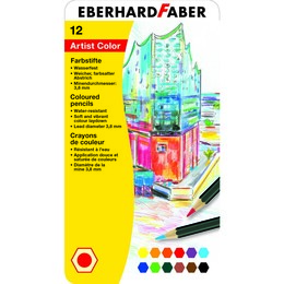 Eberhard Faber Artist Color Kuru Boya Kalemi Seti 12 Renk Metal Kutu - 1