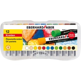 Eberhard Faber Pastel Boya 12 Renk Plastik Kutu (522013) - 1