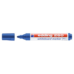 Edding 260 Whiteboard Marker Yazı Tahtası Kalemi 10'lu Kutu Mavi - 1