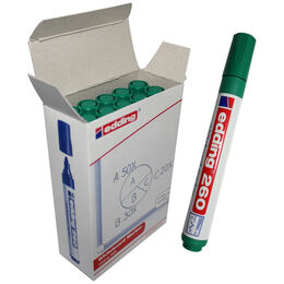 Edding 260 Whiteboard Marker Yazı Tahtası Kalemi 10'lu Kutu Yeşil - 1