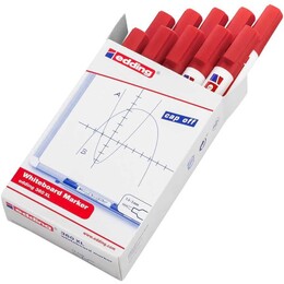 Edding 360 XL Whiteboard Marker Doldurulabilir Yazı Tahtası Kalemi 10'lu Kutu Kırmızı - 1