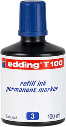 Edding T100 Permanent Marker Mürekkebi 100 ml. MAVİ - 1