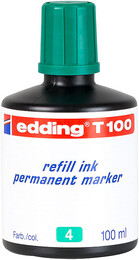 Edding T100 Permanent Marker Mürekkebi 100 ml. YEŞİL - 1