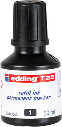 Edding T25 Permanent Marker Mürekkebi 30 ml. SİYAH - 1