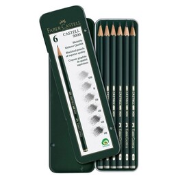 Faber Castell 9000 Dereceli Kalem Karakalem Eskiz Çizim Seti (HB,B,2B,4B,6B,8B) - 1