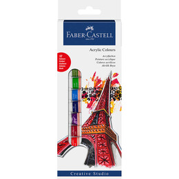 Faber Castell Akrilik Boya Seti 12 Renk x 12 ml. - 1