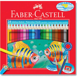 Faber Castell Aquarell Kuru Sulu Boya Kalemi Seti 24 Renk Karton Kutu - 1