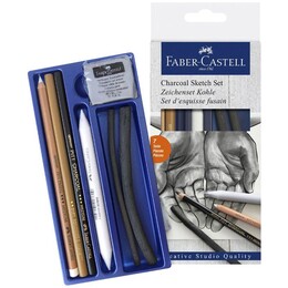 Faber Castell Charcoal Sketch Set Kömür Karakalem Eskiz Çizim Seti - 1