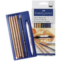 Faber Castell Classic Sketch Set Karakalem Eskiz Çizim Seti - 1