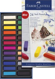 Faber Castell Creative Studio Toz (Soft) Pastel Boya Seti 24 Renk Yarım Boy (Mini) - 1