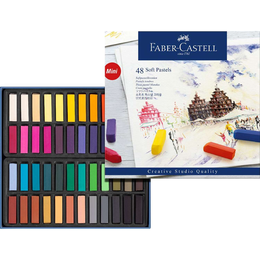 Faber Castell Creative Studio Toz (Soft) Pastel Boya Seti 48 Renk Yarım Boy (Mini) - 1