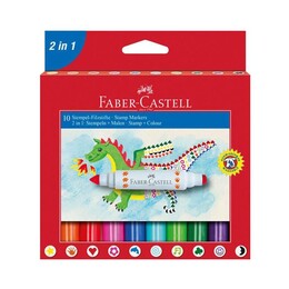 Faber Castell Damgalı Jumbo Keçeli Kalem 10 Renk - 1