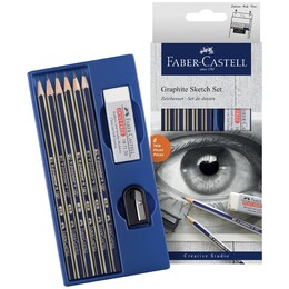 Faber Castell Dereceli Kalem Karakalem Eskiz Çizim Seti 8 Parça - 1