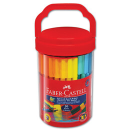 Faber Castell Eğlenceli Keçeli Kalem 50 Renk Plastik Kova - 1