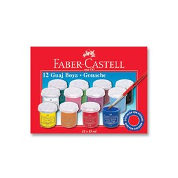 Faber Castell Guaj Boya 12 Renk x 15 ml. Şişe - 1