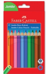 Faber Castell Jumbo Üçgen Kuru Boya 12 Renk - 1