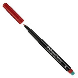 Faber Castell Multimark 1525 Permanent Asetat Kalemi 1.0 mm (M) KIRMIZI - 1