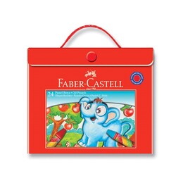 Faber Castell Plastik Çantalı Tutuculu Pastel Boya 24 Renk - 1