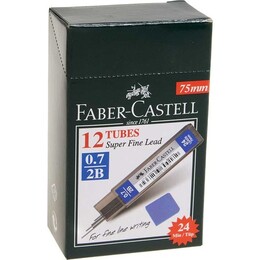 Faber Castell Super Fine Min Mekanik Kurşun Kalem Ucu 0.7 mm 2B 12'li Kutu - 1