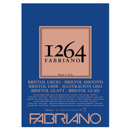 Fabriano 1264 Bristol Smooth Çok Amaçlı Pürüzsüz Bristol Marker Çizim Defteri Blok 200 gr. A3 50 yaprak - 1