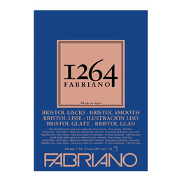 Fabriano 1264 Bristol Smooth Çok Amaçlı Pürüzsüz Bristol Marker Çizim Defteri Blok 200 gr. A4 50 yaprak - 1