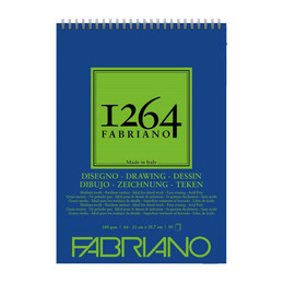 Fabriano 1264 Drawing Paper Üstten Spiralli Eskiz Çizim Defteri 180 gr. A4 50 yaprak - 1