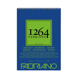 Fabriano 1264 Drawing Paper Üstten Spiralli Eskiz Çizim Defteri 180 gr. A5 30 yaprak - 1