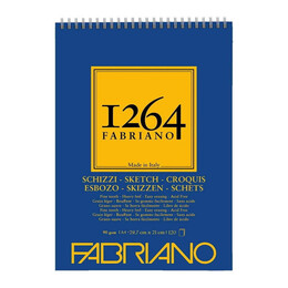 Fabriano 1264 Sketch Paper Üstten Spiralli Eskiz Çizim Defteri 90 gr. A4 120 yaprak - 1