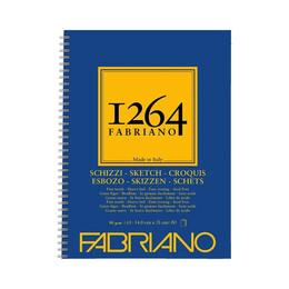 Fabriano 1264 Sketch Paper Yandan Spiralli Eskiz Çizim Defteri 90 gr. A5 60 yaprak - 1