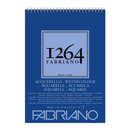 Fabriano 1264 Watercolour Pad Üstten Spiralli Sulu Boya Defteri 300 gr. A4 30 yaprak - 1