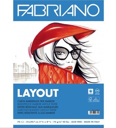 Fabriano Blocco Layout Marker Defteri Pad Blok 75 gr. A4 70 yaprak - 1