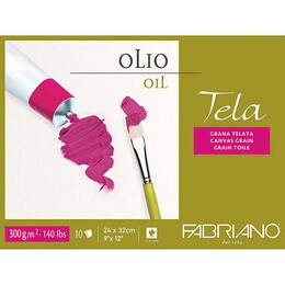 Fabriano Blocco Tela Canvas Tuval Dokulu Yağlı Boya Defteri 300 gr. 24x32 cm. 10 yaprak - 1