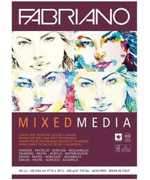 Fabriano Mixed Media Çok Amaçlı Karışık Teknik Eskiz Çizim Defteri 250 gr. A3 40 yaprak - 1