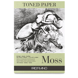 Fabriano Toned Paper Moss Eskiz Çizim Defteri Yosun Rengi 120 gr. A3 50 yaprak - 1