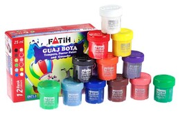 Fatih Guaj Boya Seti 12 Renk x 25 ml. - 1