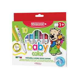 Fibracolor Baby Color 1+ Yaş Bebekler İçin Keçeli Kalem 10 Renk - 1